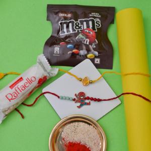 Glittering Bond, Spidey Fun & Dual Chocolate Delight - Rakhi and Chocolates to USA