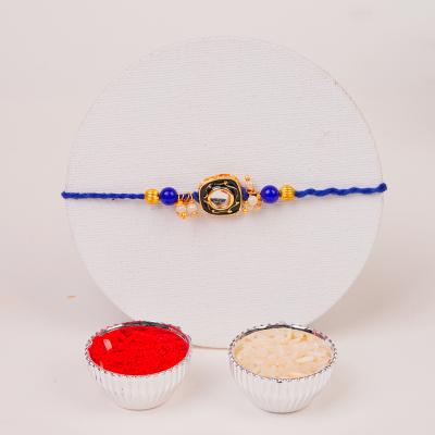 Azure Serenity Designer Rakhi - Single Rakhi to USA