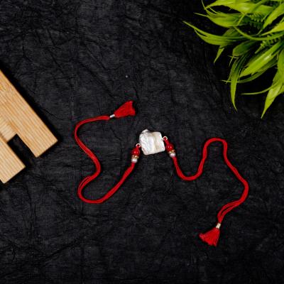 Serene Off-White Agate Rakhi - Single Rakhi to USA