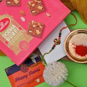 Divine Ganesha Rakhi with Dodha Delight