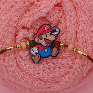 Peacock Feathers, Mario Adventures & Golden Treats - Rakhi and Chocolates to USA