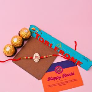 Iron Man Rakhi with Toblerone & Ferrero Fusion