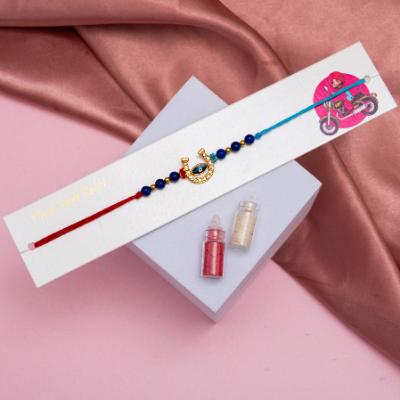 Horse Shoe Evil Eye Rakhi with Lindt Indulgence