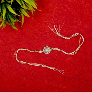 Luminous Ethnic Pearl Rakhi