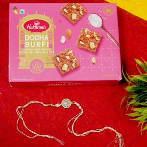 Timeless Pearl Rakhi & Dodha Burfi Indulgence