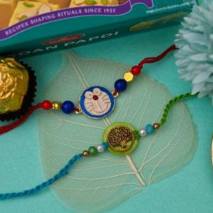 Wishing Tree & Doraemon Rakhi Set with Soan Papdi & Ferrero Rocher