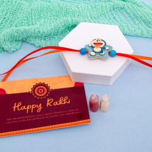Doraemon Fun Rakhi for Little Bros