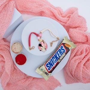 Minnie Mouse Rakhi with Snickers Surprise