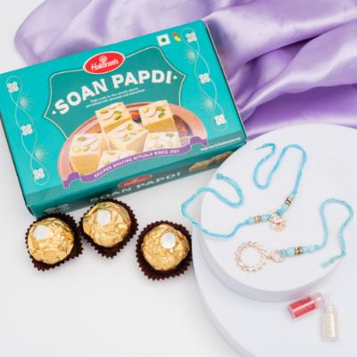 Sparkling Bond & Sweet Treat Symphony Rakhi