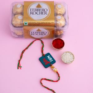 Global Bond & Golden Treats Hamper - Rakhi and Chocolates to USA