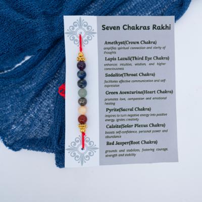 Energizing Seven Chakras Healing Rakhi - Single Rakhi to USA
