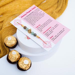 Prosperity Sparkle & Golden Indulgence Rakhi - Rakhi and Chocolates to USA