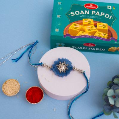 Sacred Rudraksha Bracelet & Kaju Katli Bliss