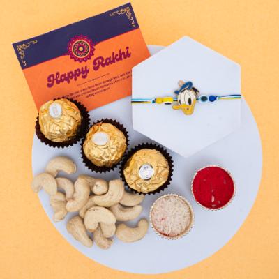 Donald Duck Rakhi with Ferrero & Almonds