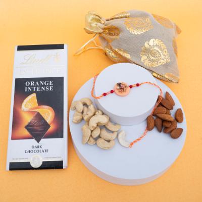 Sri Ram Rakhi with Lindt & Dry Fruits Combo
