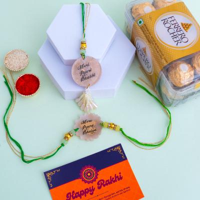 My Dearest Duo & Golden Delights Rakhi Set
