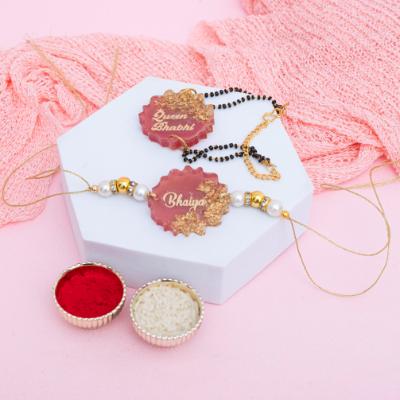 My King, My Queen Resin Rakhi Set