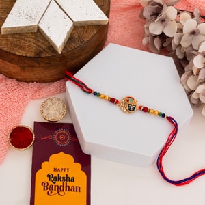 Shrinathji Rakhi with Premium Kaju Katli Hamper