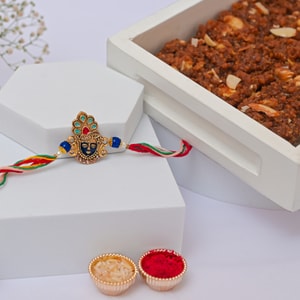 Divine Shreenathji Rakhi & Dodha Burfi
