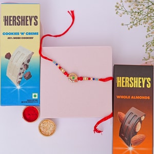 Krishna Feather Rakhi with Hershey