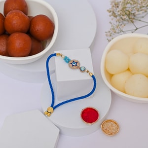 Protective Evil Eye Rakhi & Sweet Duo