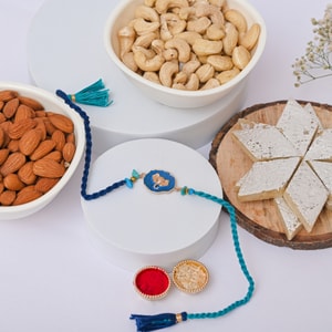 Ganesha Blessings Rakhi with Kaju Katli, Cashews & Almonds