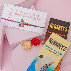 Bal Ganesh Blessings Rakhi with Hershey