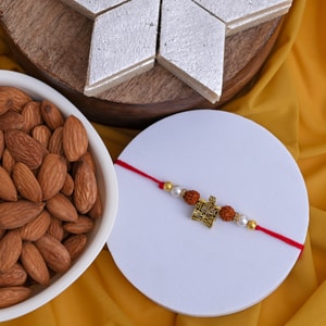Shiva Damru Rakhi with Almonds & Kaju Katli