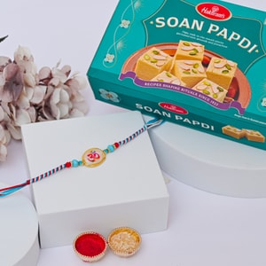 Sacred Om Shell Rakhi Gift Box