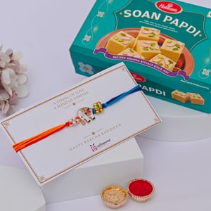 Lucky Blessings Rakhi & Soan Papdi