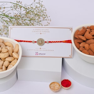 Crystal Om Blessings Rakhi with Cashews & Almonds