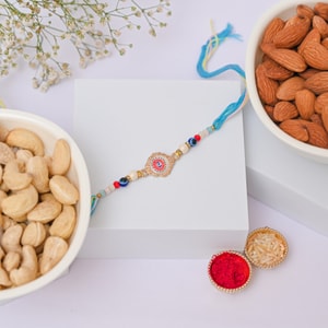 Hamsa Protection Rakhi with Cashew & Almond Gift Pack