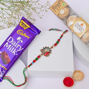 Krishna Matki Rakhi with Dairy Milk & Ferrero Rocher