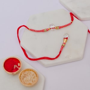 Pink Pearl Crystal Lumba for Bhabhi