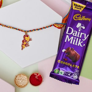 Ironman Rakhi with Dairy Milk