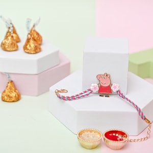 Colourful Peppa Kids Bracelet Rakhi Gift