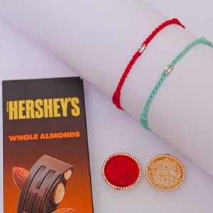 Crystal Thread Rakhi & Hershey