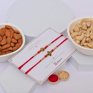 Om Ganesha Rakhi & Nutty Delight Hamper