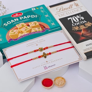 Sacred Om Ganesha Rakhi & Sweet Hamper