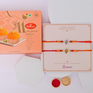 Ganesha Rakhi & Motichoor Ladoo Celebration Gift