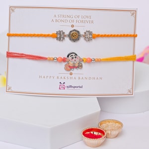 Om Mandala & Shinchan Rakhi Duo