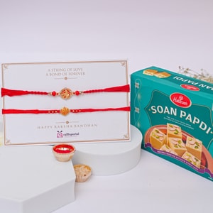Ganesha Om Rakhi & Soan Papdi Festive Box