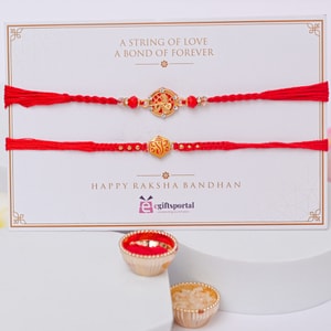 Krishna & Om Spiritual Rakhi Duo