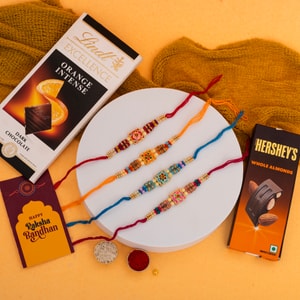 Designer Floral Rakhi Chocolate Collection