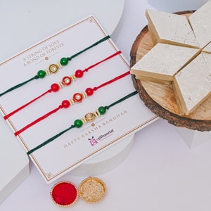 Family Rakhi Collection with Kaju Katli