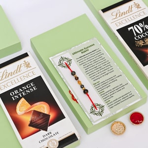 Success & Abundance Rakhi with Lindt Chocolate