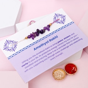 Amethyst Serenity Crystal Rakhi