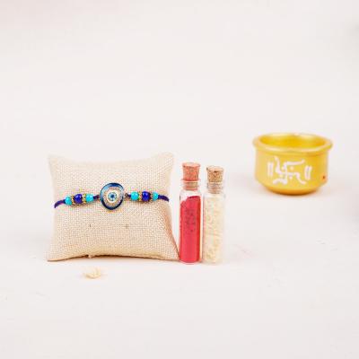Ocean Shield Blue Evil Eye Rakhi