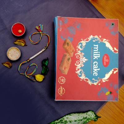 Artisan Thread Rakhi & Milk Cake Indulgence