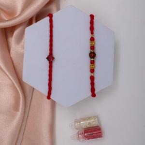 Traditional Blessings Rakhi Duo - Set of 2 Rakhis to USA